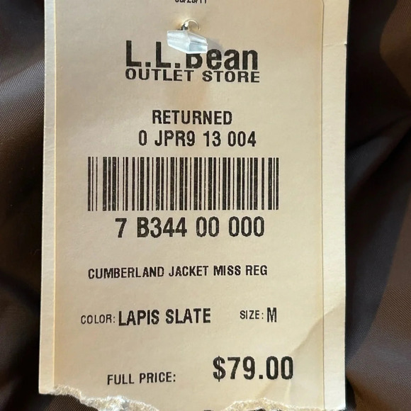 L.L. Bean Heavy cotton Woman's Cumberland Coat Size M Belted lined NWT - Picture 9 of 13